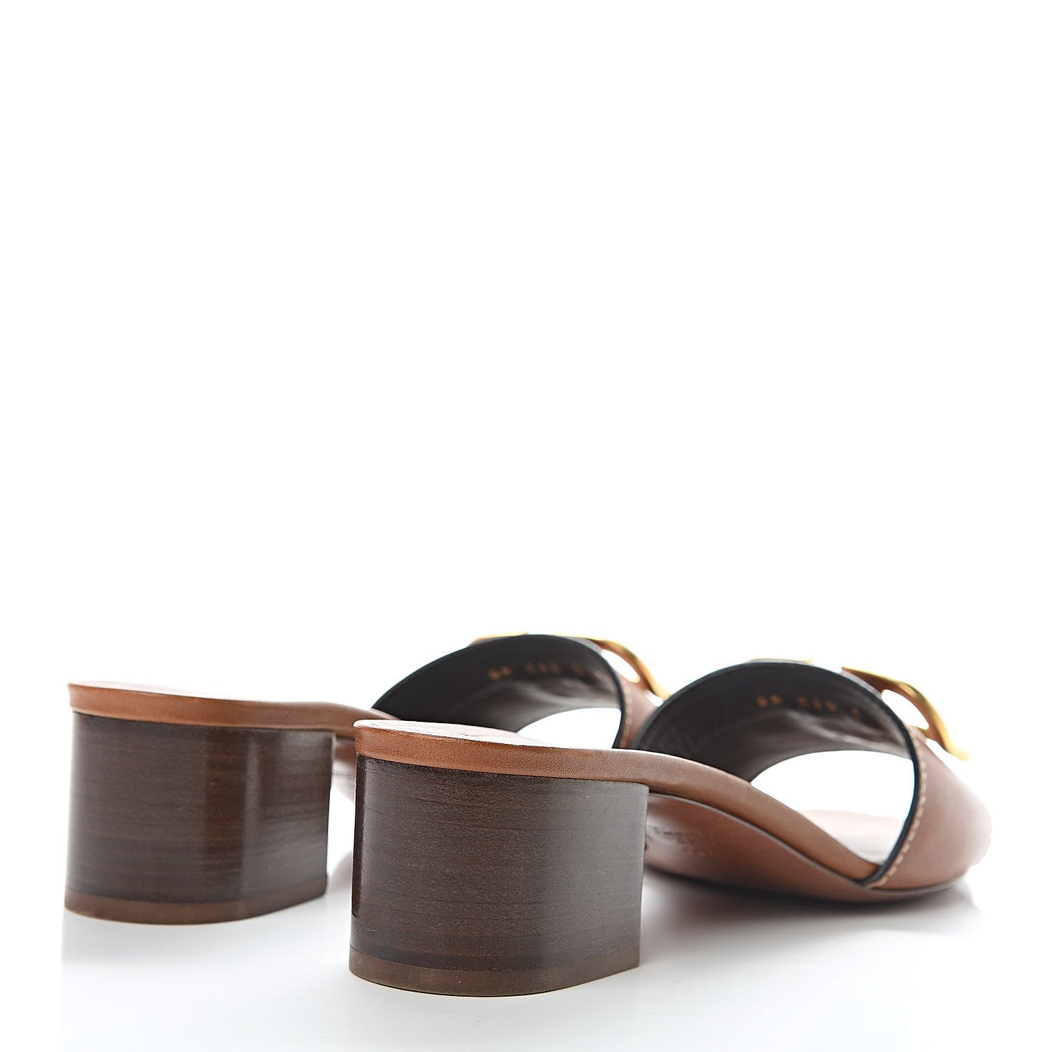 Valentino Garavani Grainy Cowhide VLogo 45mm Slide Sandals 39.5 Cuoio 4 of 9