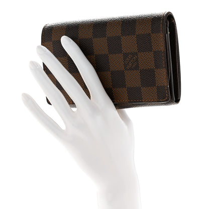 Louis Vuitton Damier Ebene Porte-Monnaie Billets Tresor Wallet 2 of 8
