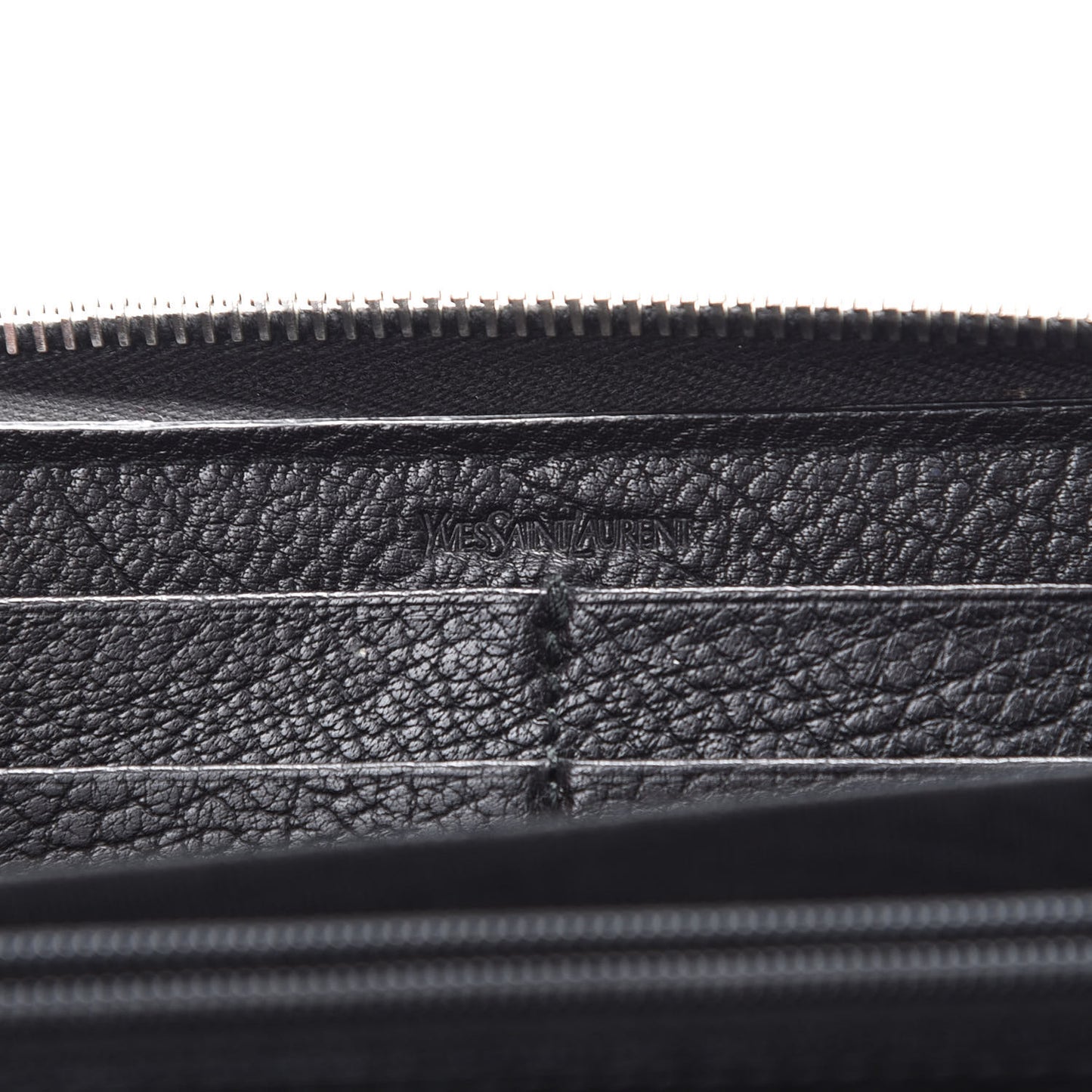 Calfskin Studded Belle de Jour Zip Around Wallet Black
