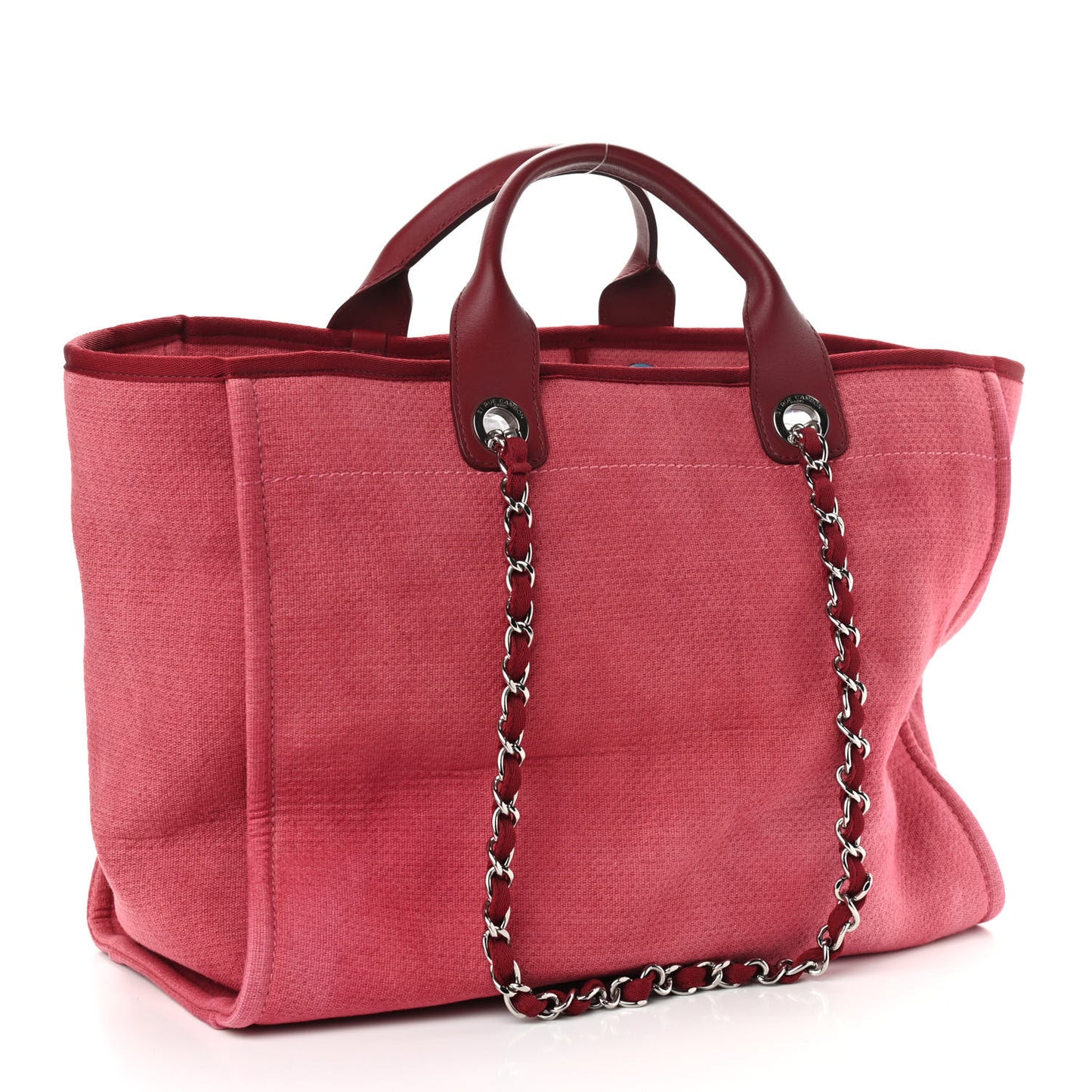 Canvas Medium Deauville Tote Red