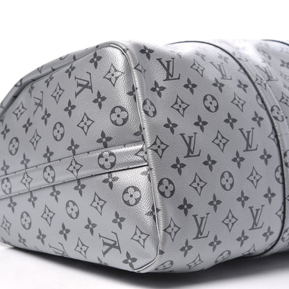 Louis Vuitton Metallic Monogram Keepall Bandouliere 50 Silver 6 of 7