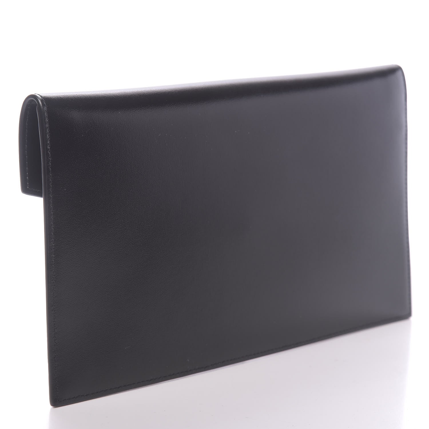 Saint Laurent Smooth Shiny Calfskin Monogram Uptown Pouch Black 3 of 7