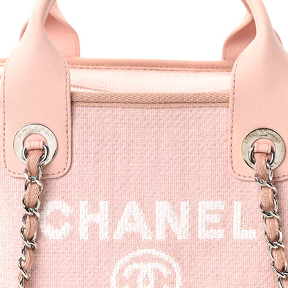 Chanel Canvas Deauville Small Bowling Bag Light Pink Light Pink 8 of 10