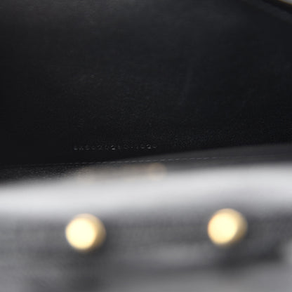 Saint Laurent Grain De Poudre Mixed Matelasse Triquilt Monogram Chain Wallet Black 9 of 10