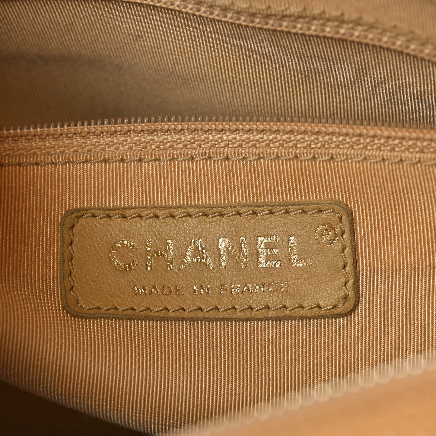 Caviar Quilted Hobo Beige