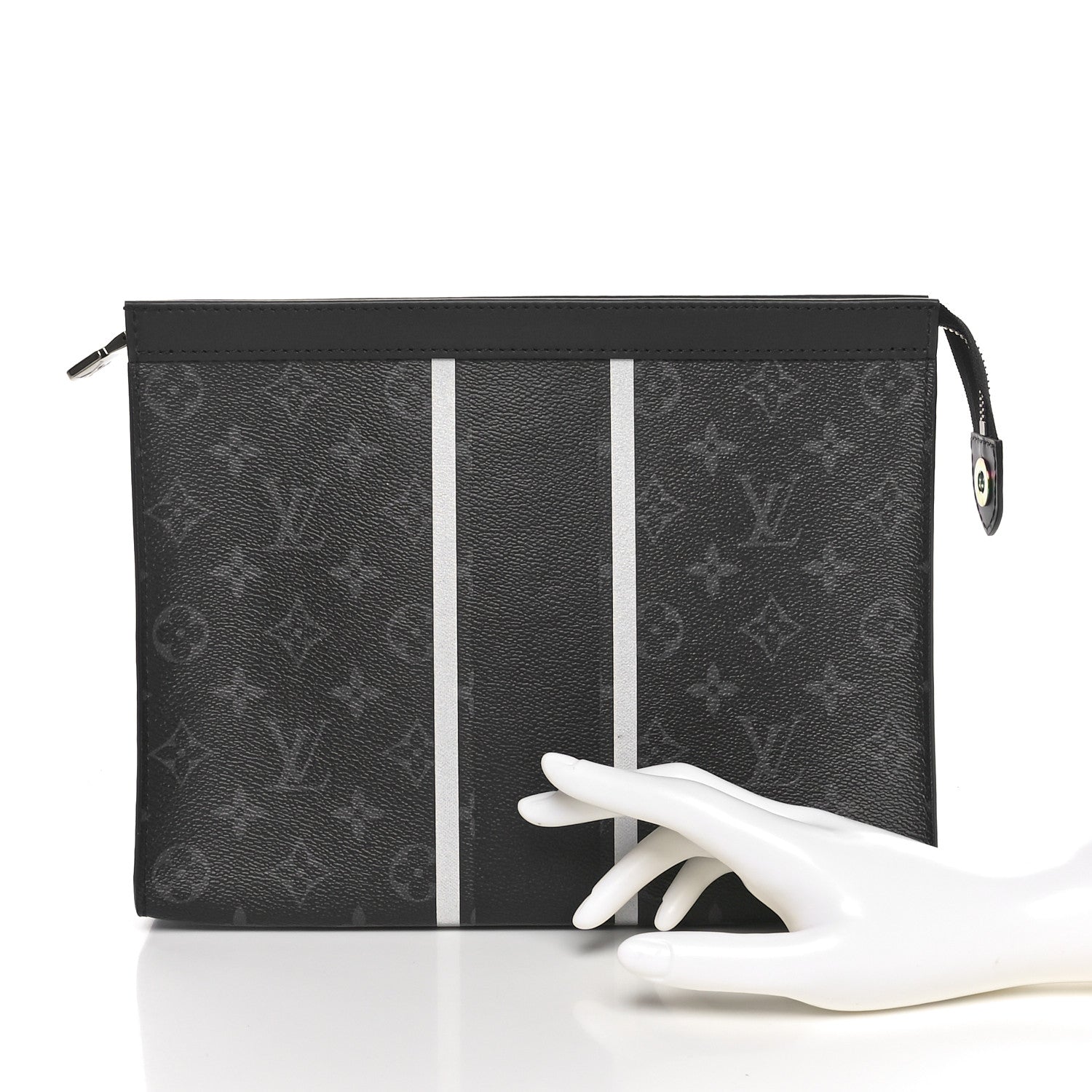 Louis Vuitton X FUJIWARA Monogram Eclipse Flash Pochette Voyage MM 2 of 9