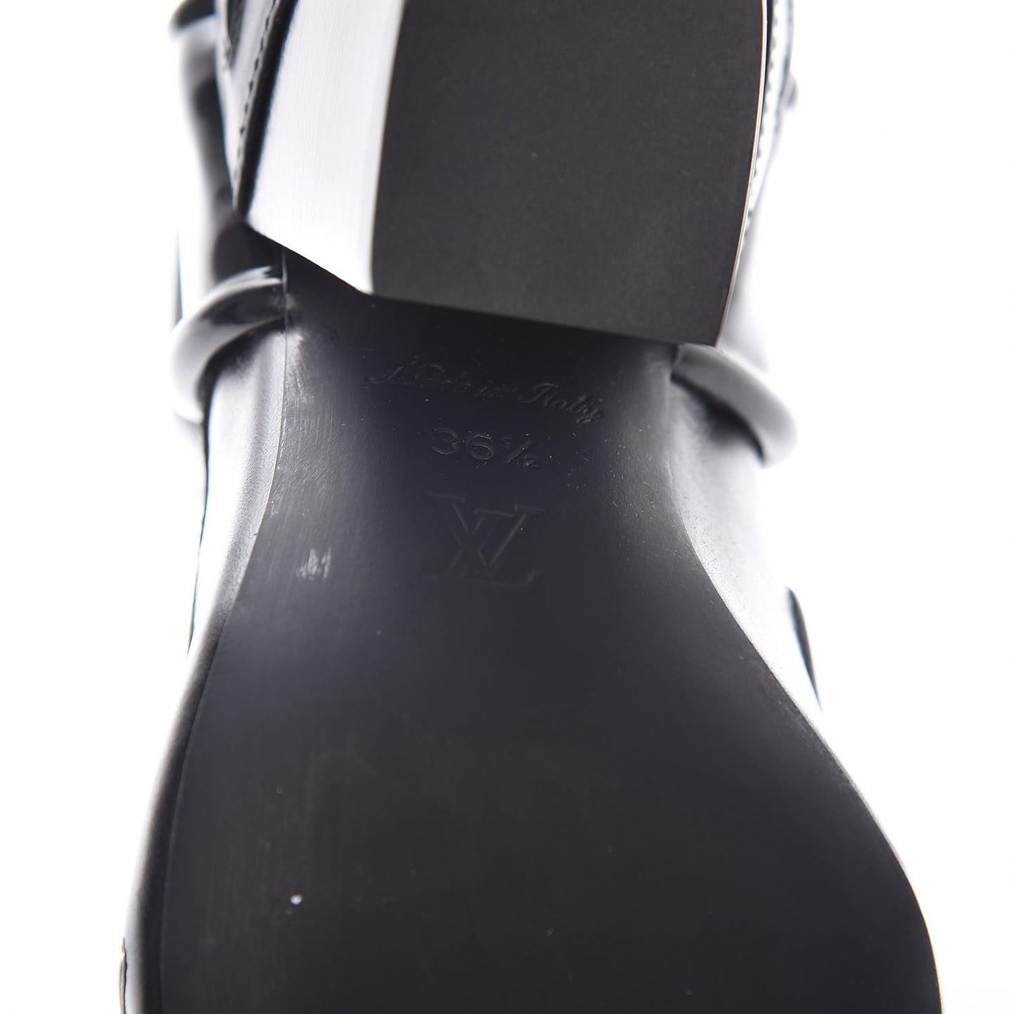 Calfskin Patent Monogram Fireball Ankle Boots 36.5 Black