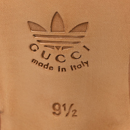 Gucci X ADIDAS Goatskin Web Mens Horsebit Loafers 9.5 Black White 7 of 8