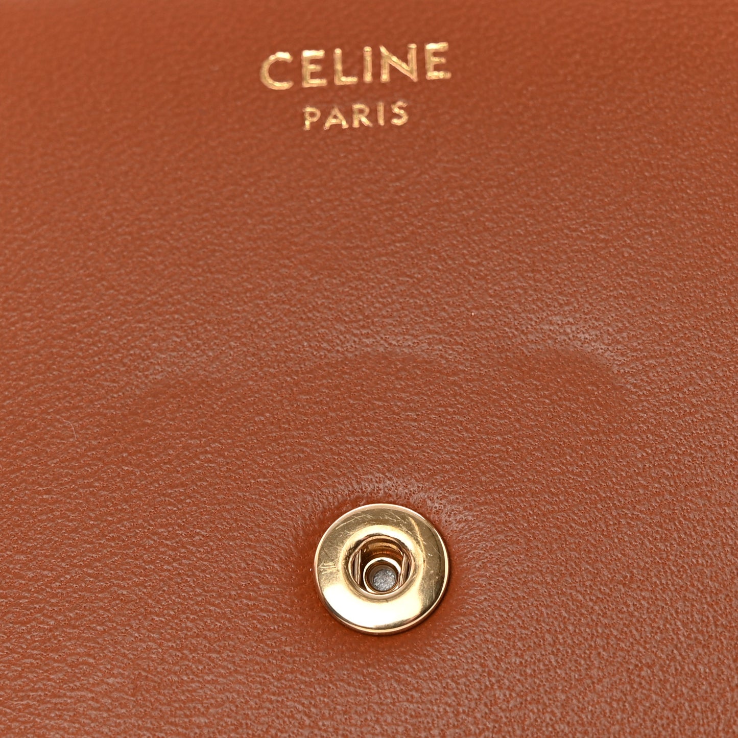 Shiny Smooth Lambskin Small Triomphe Wallet Tan