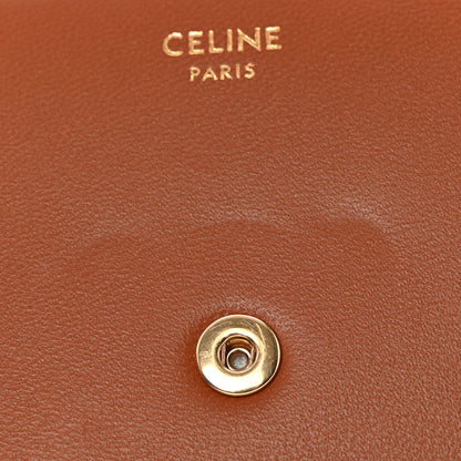 Celine Shiny Smooth Lambskin Small Triomphe Wallet Tan 8 of 8