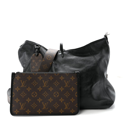 Louis Vuitton Lambskin CarryAll Vibe MM Black 3 of 10