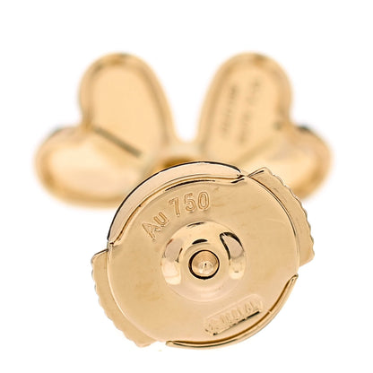 Van Cleef & Arpels 18K Yellow Gold Diamond Mini Frivole Earrings 4 of 5