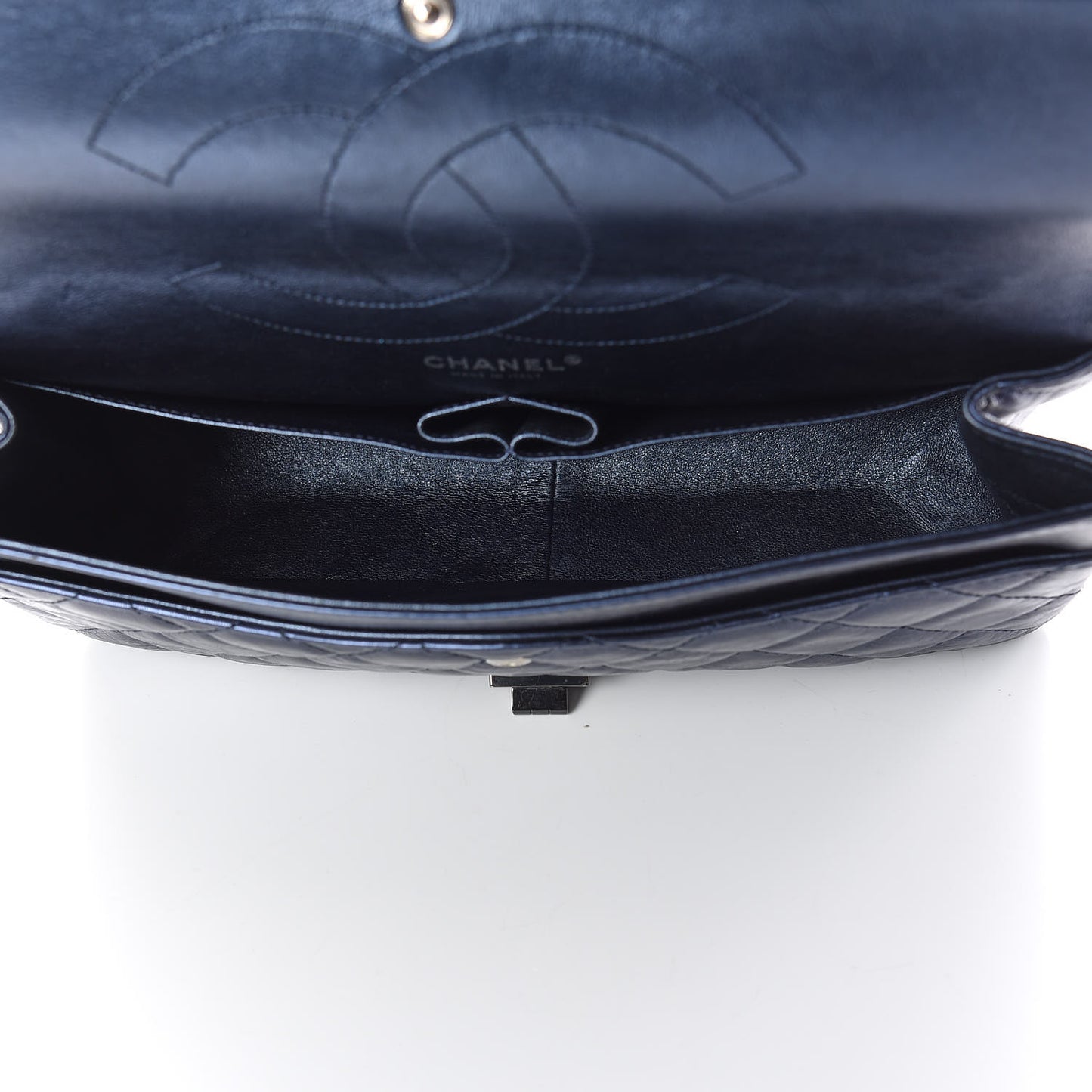 Metallic Aged Calfskin 2.55 Reissue Flap 227 Blue