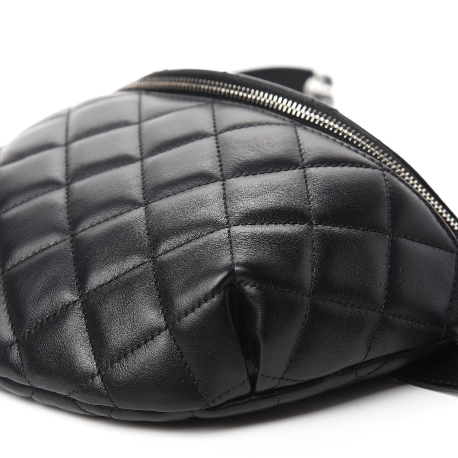 Chanel Lambskin Quilted Waist Belt Bag Black 7 of 10