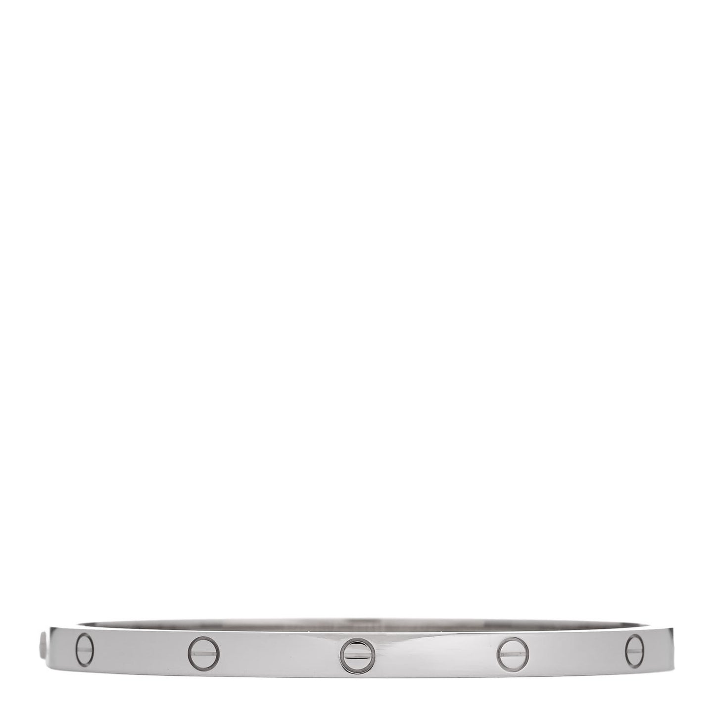 18K White Gold Small LOVE Bracelet 15