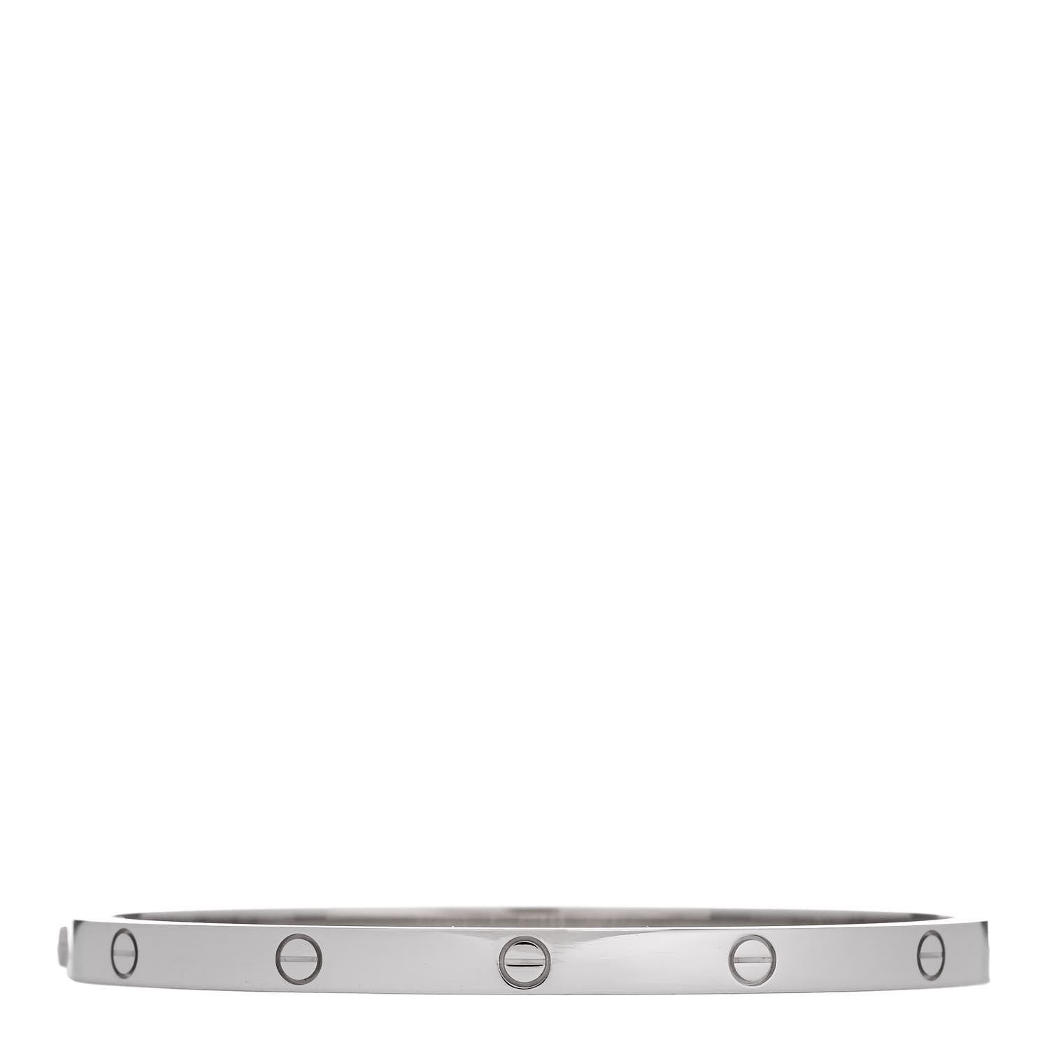 Cartier 18K White Gold Small LOVE Bracelet 15 2 of 7