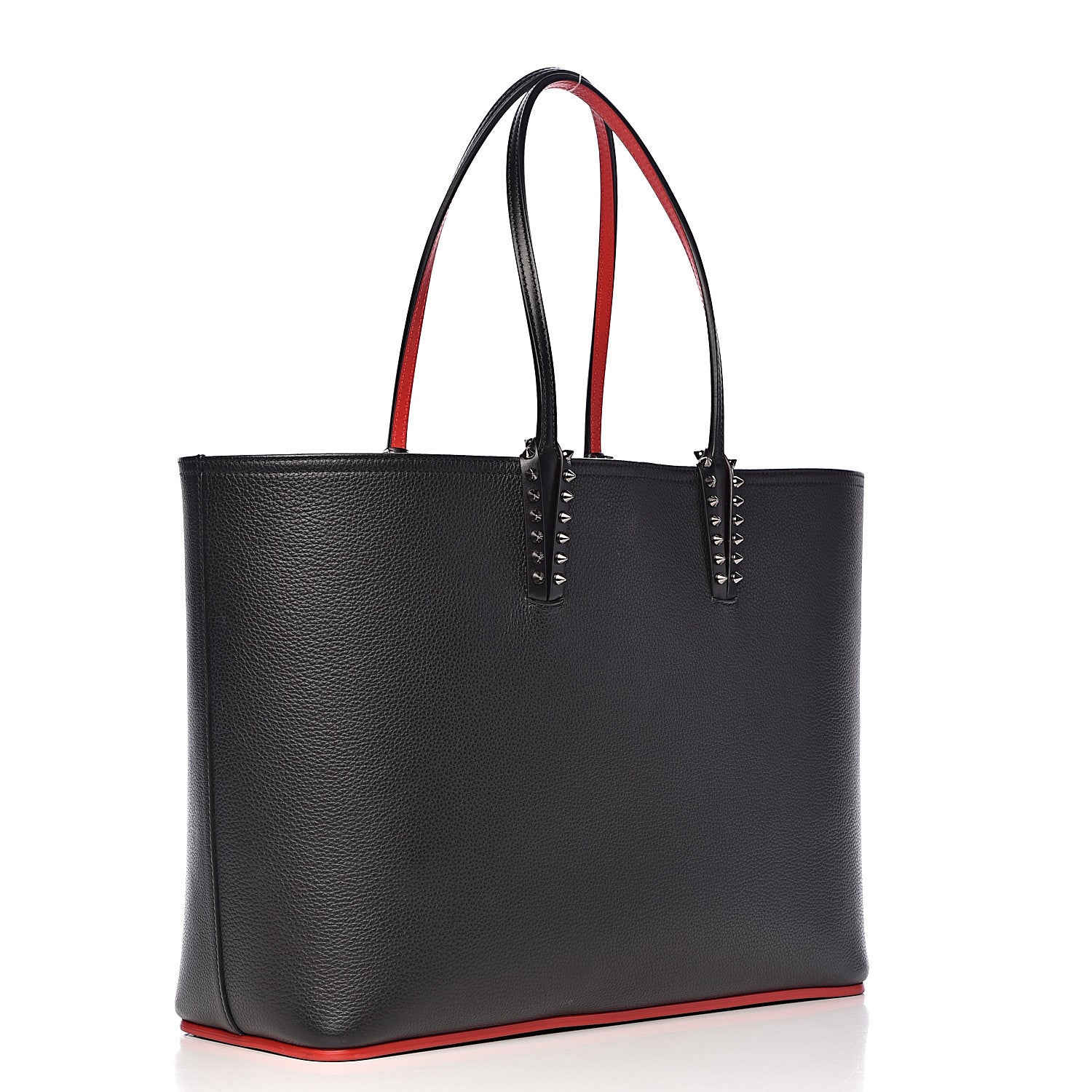 Christian Louboutin Calfskin Spikes East West Cabata Tote Black 4 of 13