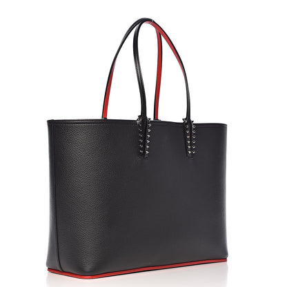 Christian Louboutin Calfskin Spikes East West Cabata Tote Black 4 of 13