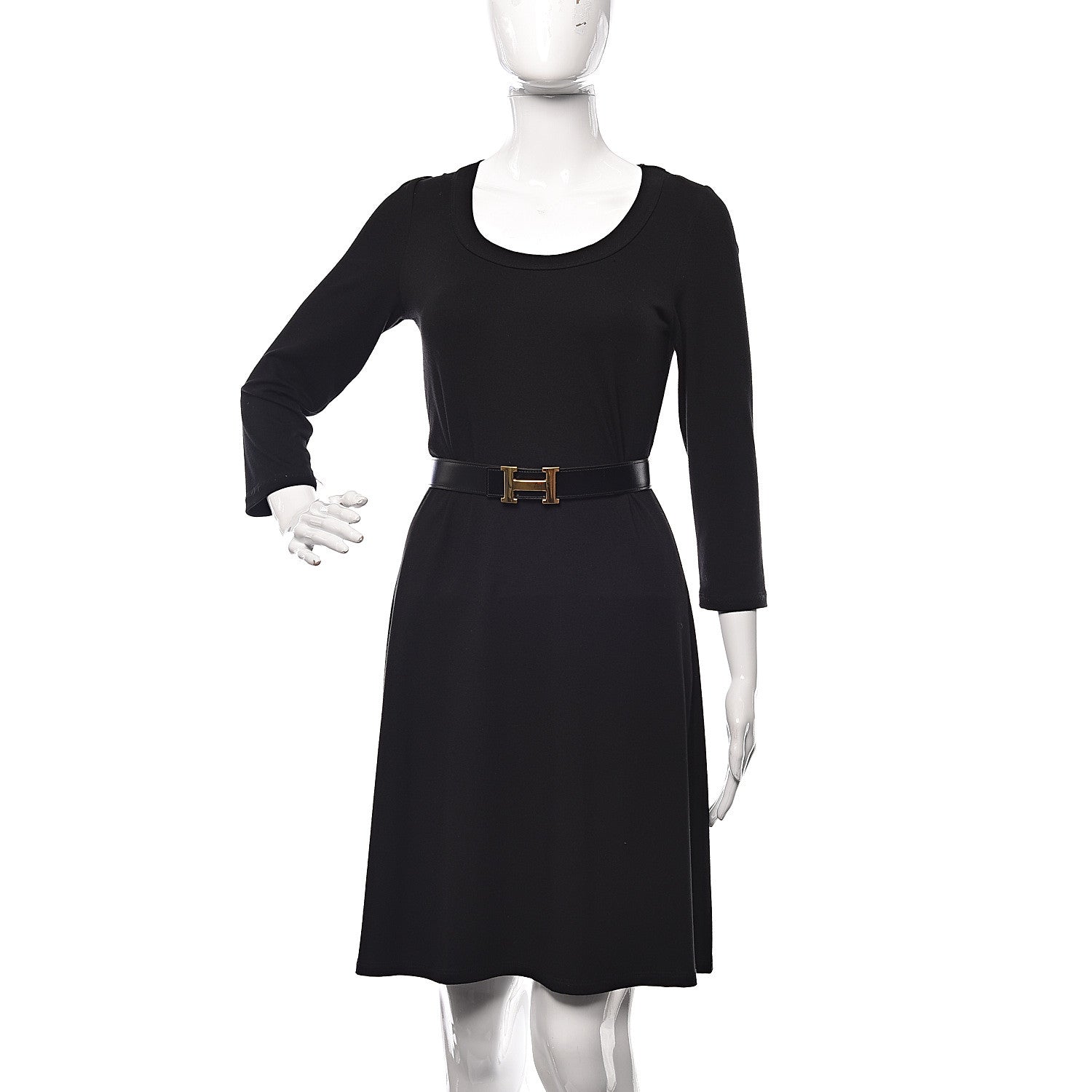 Hermes Box Togo 32mm H Belt 75 Black Gold 2 of 6