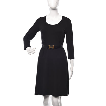 Hermes Box Togo 32mm H Belt 75 Black Gold 2 of 6