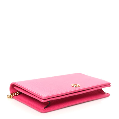 Gucci Dollar Calfskin Mini GG Marmont Chain Wallet Box Pink 4 of 10