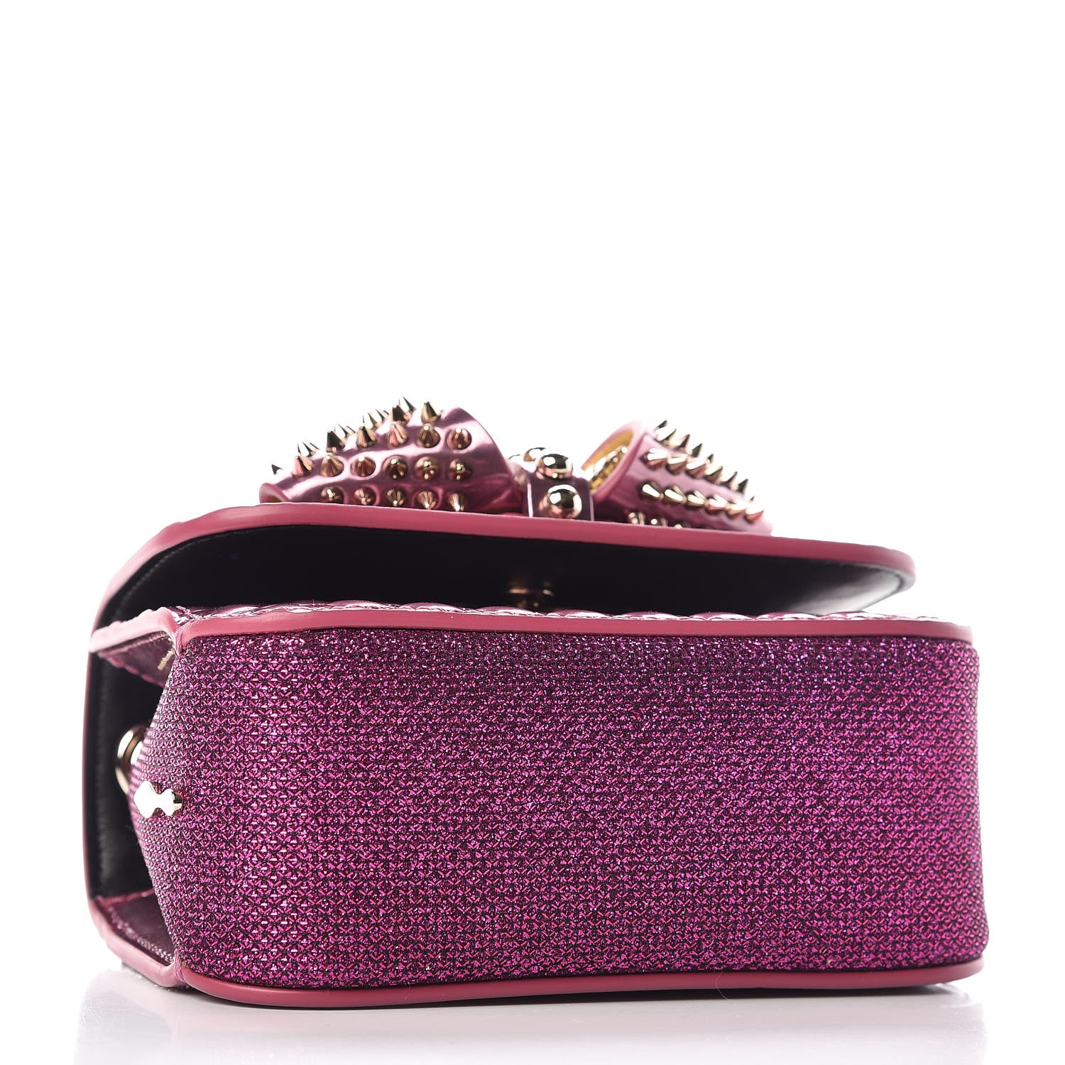 Christian Louboutin Specchio Patent Embossed Spikes Sweety Charity NV Crossbody Bag Cassis 4 of 6