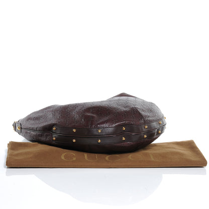 Gucci Guccissima Studded Large Hobo Chocolate 4 of 7