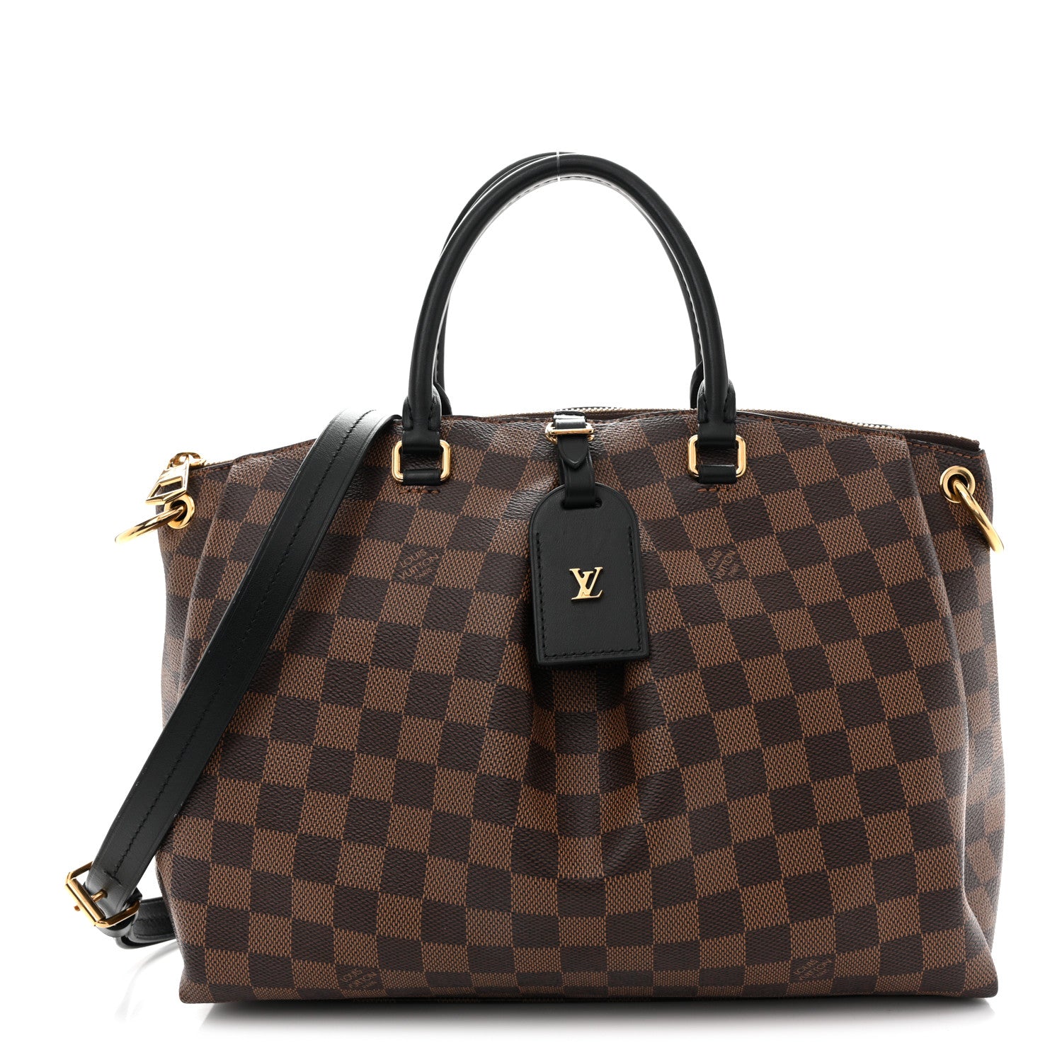 Louis Vuitton Damier Ebene Odeon Tote MM Black 1 of 10