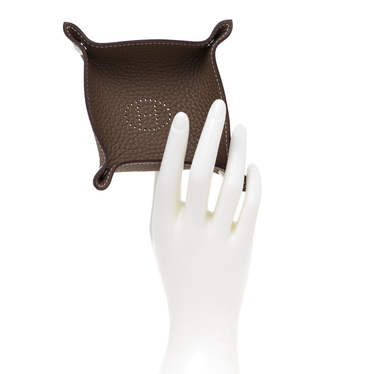 Taurillon Clemence Mini Mises et Relances Change Tray Etoupe