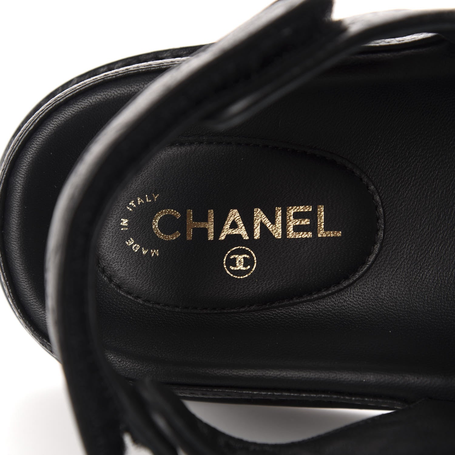 Chanel Grained Calfskin Velcro Dad Sandals 39.5 Black 8 of 10