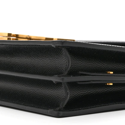 Saint Laurent Grain De Poudre Monogram Cassandra Clasp Bag Black 11 of 11