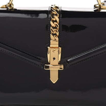 Gucci Mousse Top Patent Mini Sylvie 1969 Top Handle Bag Black 11 of 11