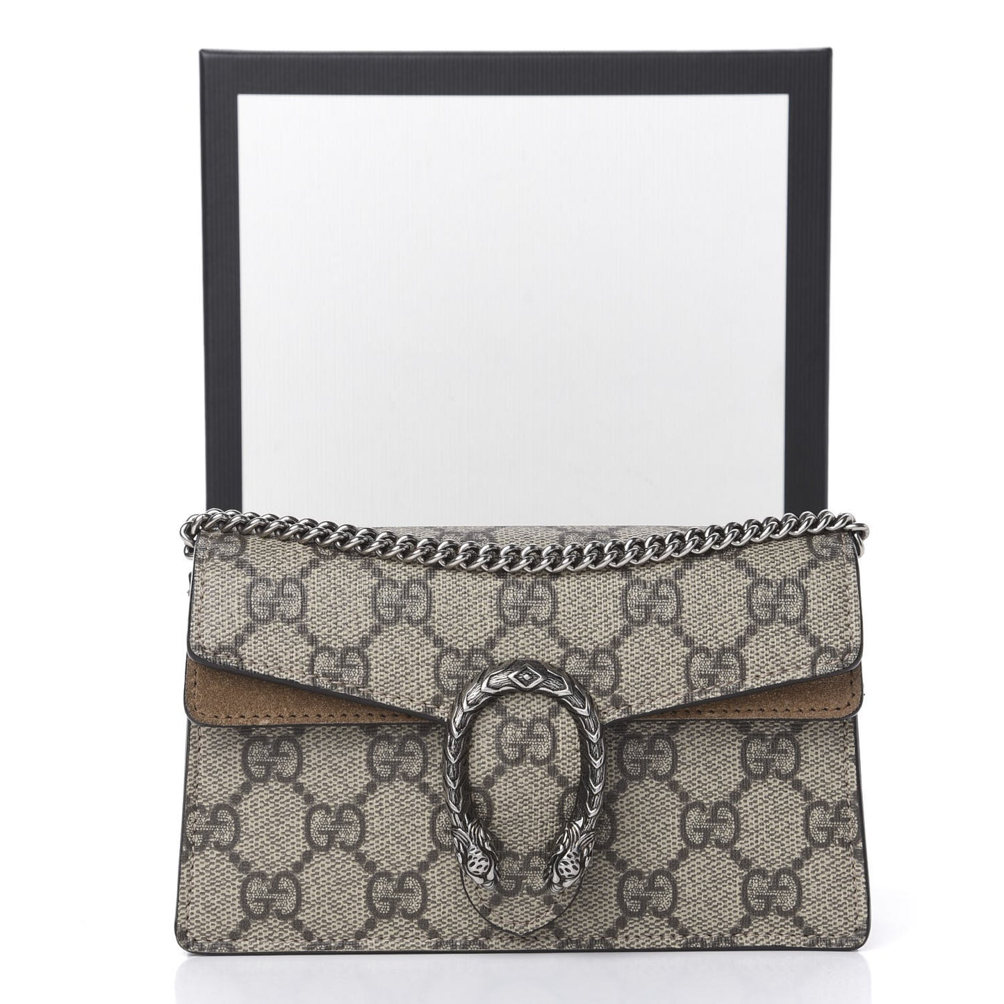 GG Supreme Monogram Super Mini Dionysus Shoulder Bag Taupe