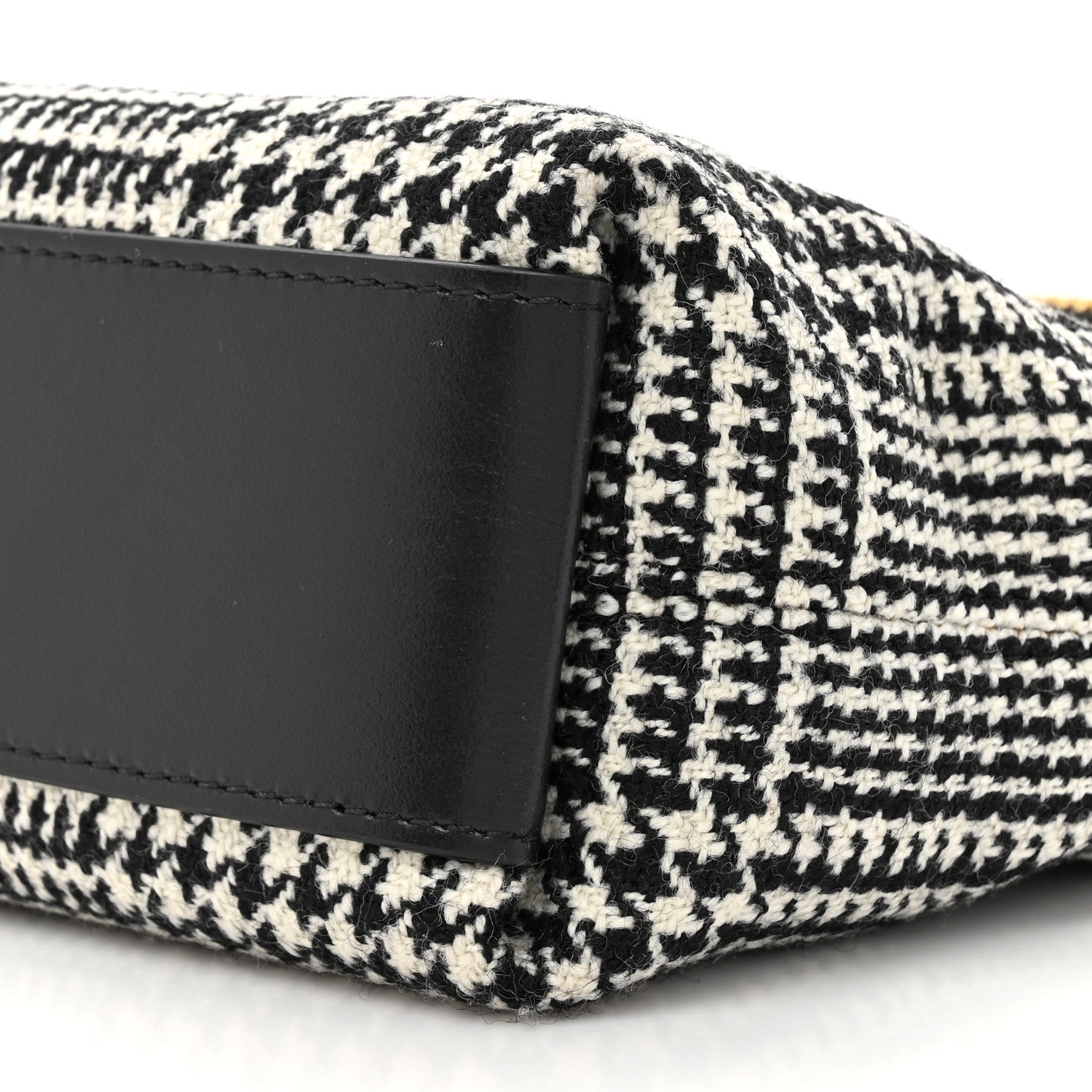 Tom Ford Houndstooth Mini Label Pouch Black White 9 of 10