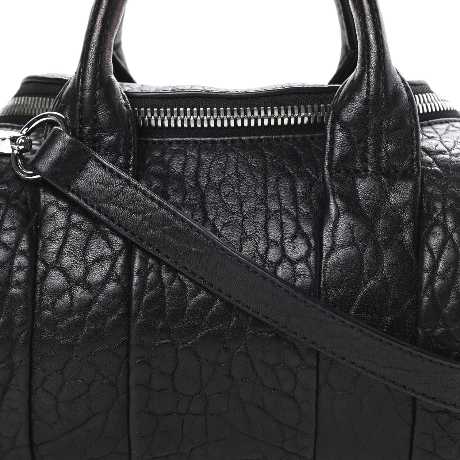 Alexander Wang Pebbled Lambskin Mini Rockie Black Rhodium Hardware 8 of 12