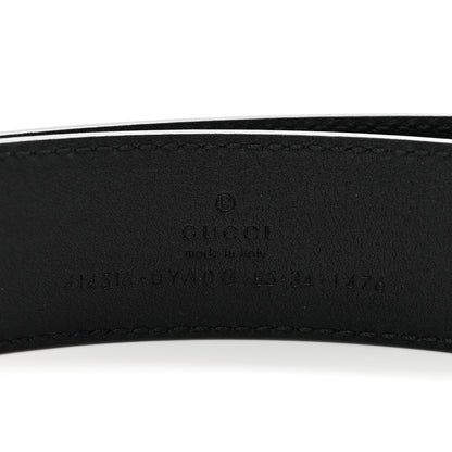 Gucci Plutone Calfskin Double G 30mm Belt 85 34 Black 4 of 5