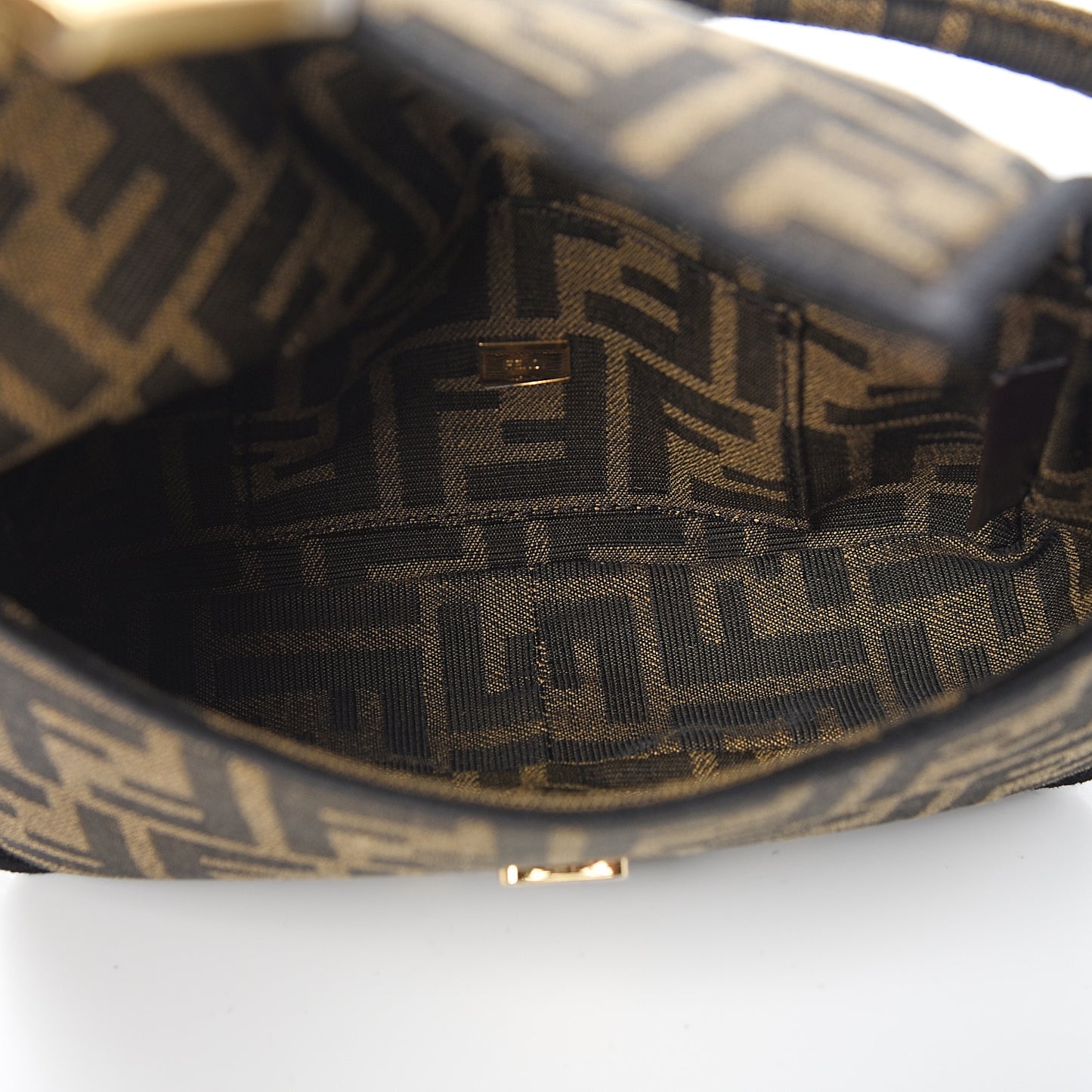 Fabric Jacquard FF 1974 Mini Baguette Tobacco Moro Black