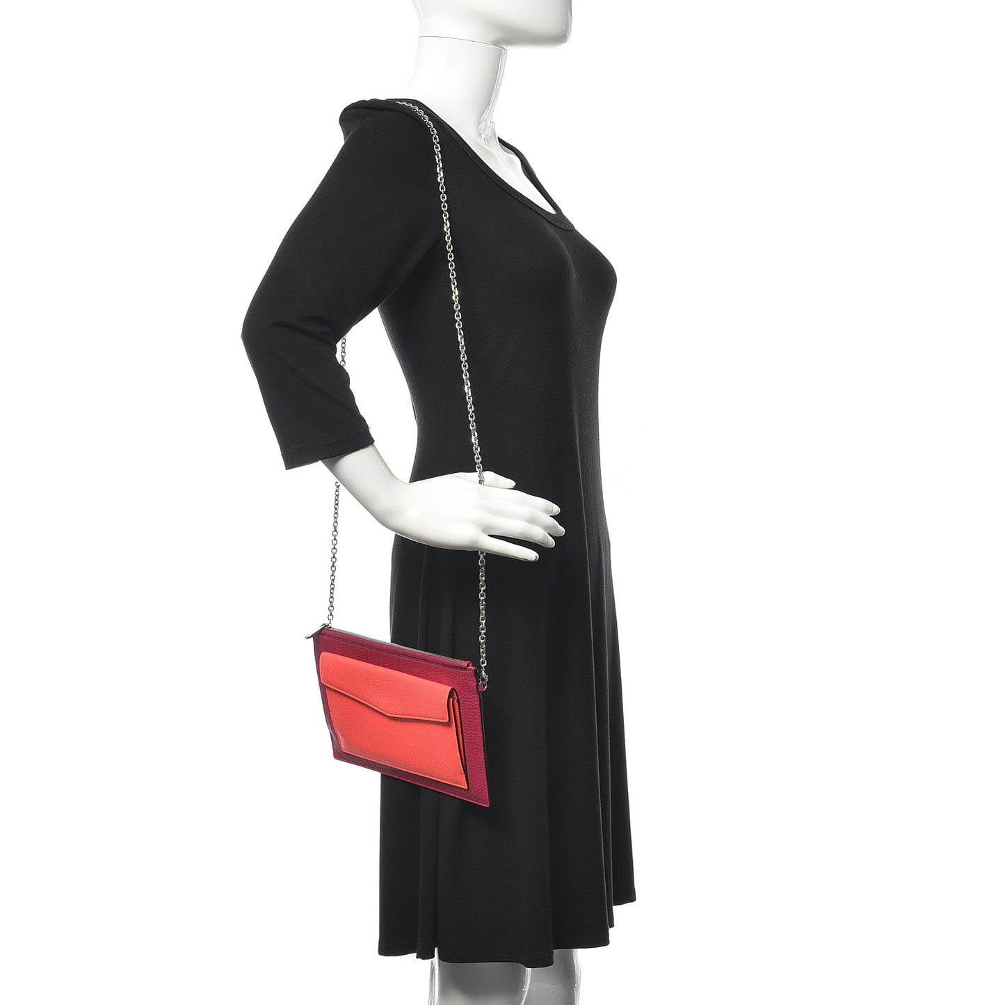 Bullcalf Diorissimo Flat Zipped Chain Pouch Pink