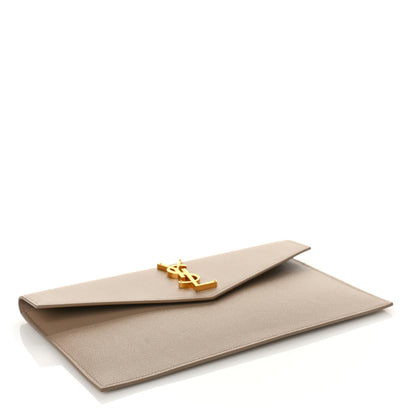 Saint Laurent Grain De Poudre Uptown Pouch Dark Beige 4 of 8