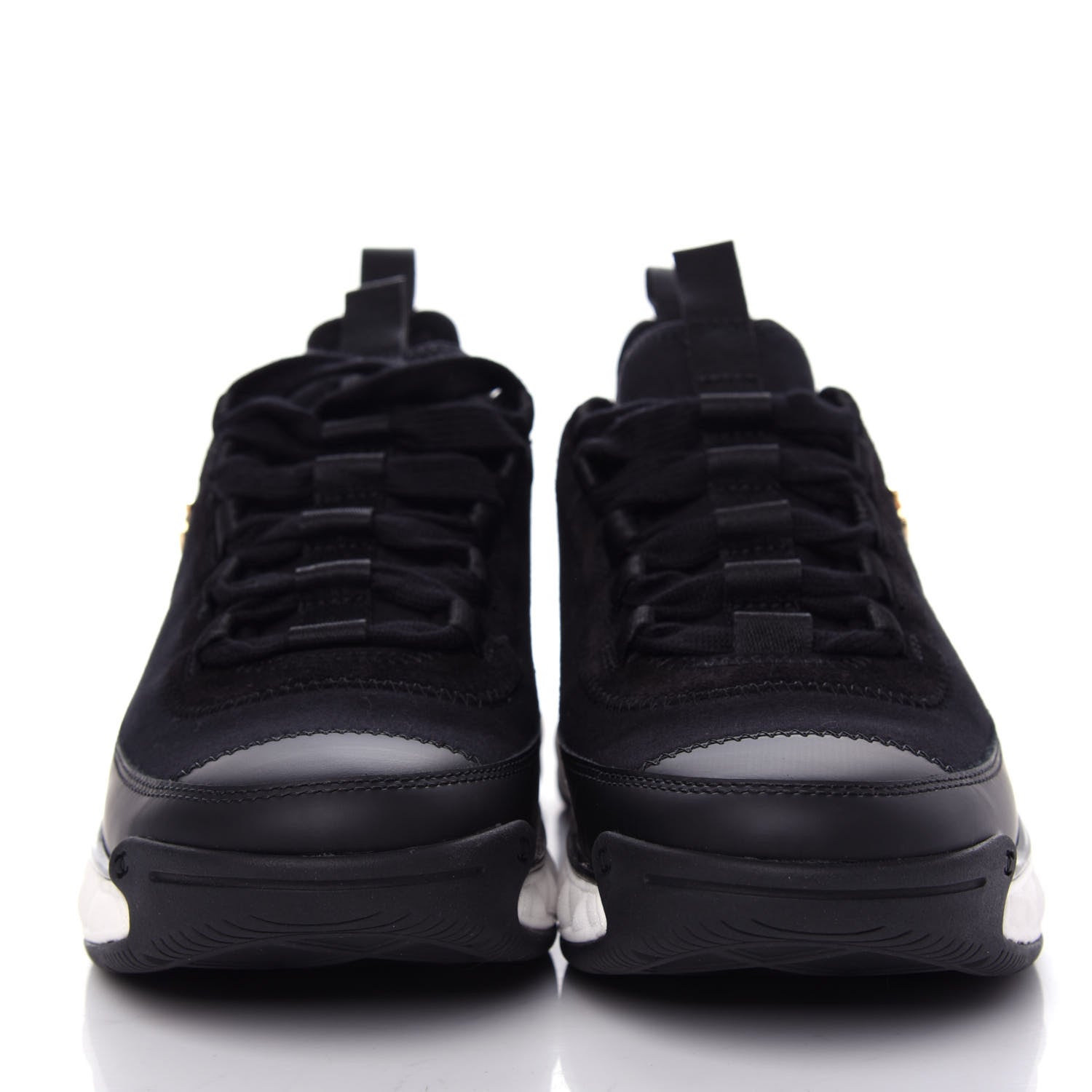 Chanel Velvet Calfskin Mixed Fibers CC Sneakers 37 Black 2 of 11