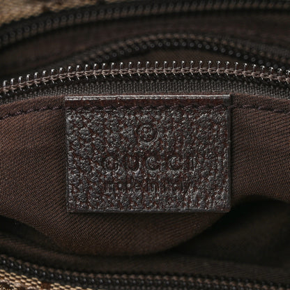 Gucci Monogram Web Small Flat Messenger Bag Brown 6 of 11
