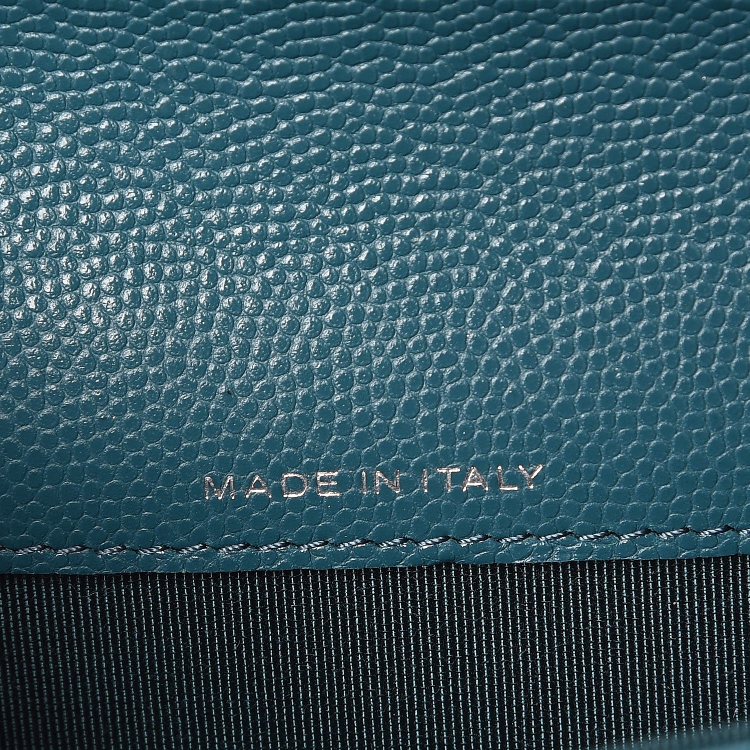 Chanel Caviar Quilted Flap Card Holder Dark Turquoise 7 of 9