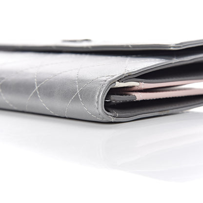 Chanel Aged Metallic Calfskin Large Palette Flap Wallet Silver 11 of 12