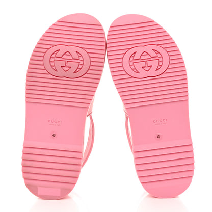 Gucci GG Supreme Monogram Granada Kid Angelina Platform 35mm Slingback Sandals 40 Cotton Candy Dark Cotton Candy Wild Rose 6 of 9