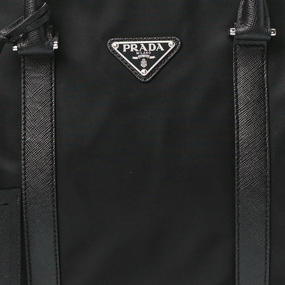 Prada Tessuto Nylon Saffiano Metal Triangle Logo Work Bag Black 9 of 12