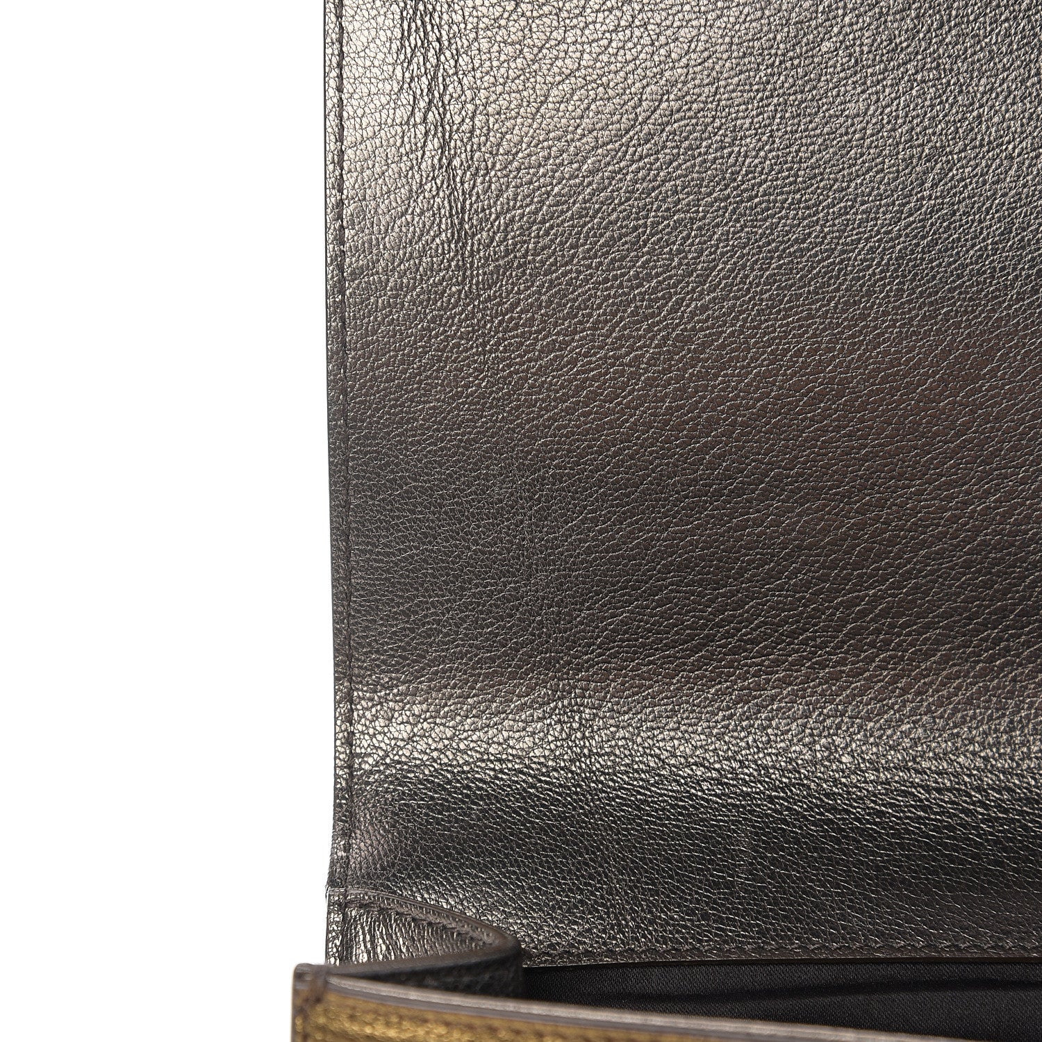Saint Laurent Metallic Calfskin Monogram Large Belle De Jour Clutch Gold 6 of 8