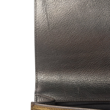 Saint Laurent Metallic Calfskin Monogram Large Belle De Jour Clutch Gold 6 of 8