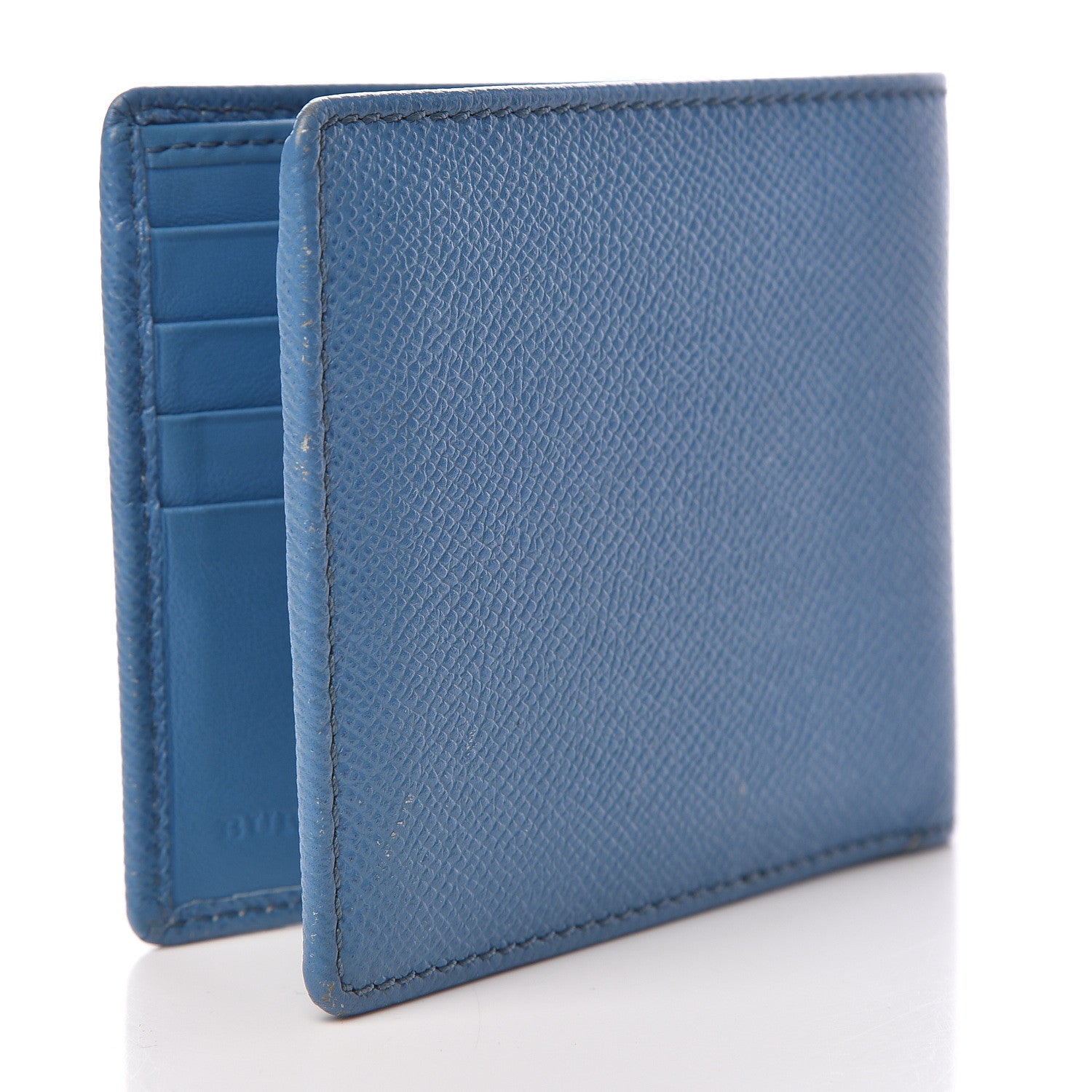 Burberry London Grainy Calfskin Bi-Fold Wallet Blue 3 of 11