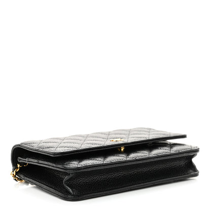 Chanel Caviar Quilted Wallet on Chain WOC Black 4 of 12