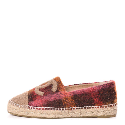 Chanel Tweed CC Espadrilles 41 Brown Pink 1 of 10